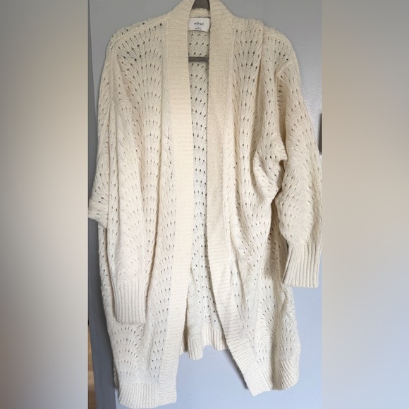 Wilfred Open-Front Knit Alpaca Blend Cardigan - Picture 2 of 5